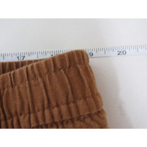 Old Navy Brown Linen Rayon Crop Pants sz XL Drawstring Minimalist Neutral Classi - Picture 6 of 9